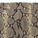 BEIGE SNAKE EMBOSSED LEATHER PENCIL SKIRT