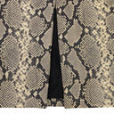 BEIGE SNAKE EMBOSSED LEATHER PENCIL SKIRT