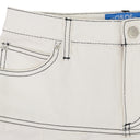 WHITE DENIM FLARED SKIRT