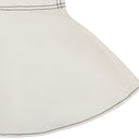 WHITE DENIM FLARED SKIRT