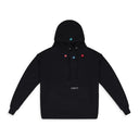 BLACK FLOR HOOPS HOODIE