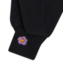 BLACK FLOR HOOPS HOODIE
