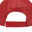 RED LEATHER BASEBALL CAP