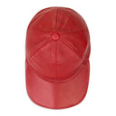 RED LEATHER BASEBALL CAP