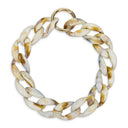 WHITE/BROWN SIPENTA CHAINE NECKLACE