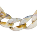 WHITE/BROWN SIPENTA CHAINE NECKLACE