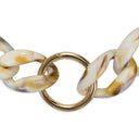 WHITE/BROWN SIPENTA CHAINE NECKLACE