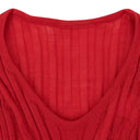 RED RAY KNIT SWEATER DRESS