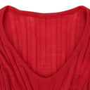 RED RAY KNIT SWEATER DRESS