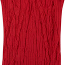 RED RAY KNIT SWEATER DRESS
