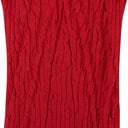 RED RAY KNIT SWEATER DRESS