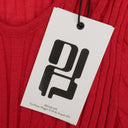 RED RAY KNIT SWEATER DRESS