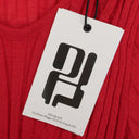 RED RAY KNIT SWEATER DRESS