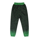 BLACK/GREEN SWISHIES DUO PATTERNED STRAIGHT PANTS