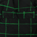 BLACK/GREEN SWISHIES DUO PATTERNED STRAIGHT PANTS