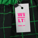 BLACK/GREEN SWISHIES DUO PATTERNED STRAIGHT PANTS