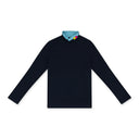NAVY MONITOR TURTLENECK SWEATER