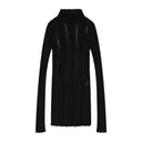 BLACK GRUNGE HIGH NECK TURTLENECK SWEATER