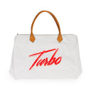 WHITE LONGER CHAMP TOTE BAG