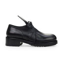 BLACK LACED UP LOW OXFORDS