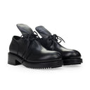 BLACK LACED UP LOW OXFORDS