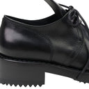 BLACK LACED UP LOW OXFORDS