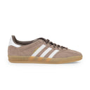 BROWN/WHITE/GOLD GAZELLE INDOOR SNEAKERS