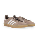 BROWN/WHITE/GOLD GAZELLE INDOOR SNEAKERS