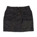 BLACK LEATHER MINI SKIRT