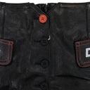 BLACK LEATHER MINI SKIRT