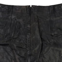BLACK LEATHER MINI SKIRT