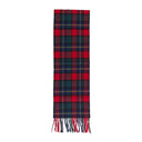RED WOOL PLAID SCARF
