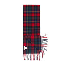 RED WOOL PLAID SCARF