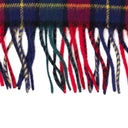 RED WOOL PLAID SCARF