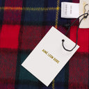 RED WOOL PLAID SCARF