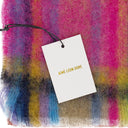 PINK PLAID MOHAIR SCARF