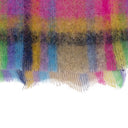 PINK PLAID MOHAIR SCARF