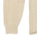 CREAM ARAN CABLE MOCKNECK SWEATER