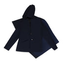 NAVY DRAPED BLAZER