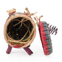 BLACK COLORED PIG STRAW BAG