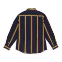 NAVY/WHITE PRINTED STRIPE BUTTON-DOWN SHIRT