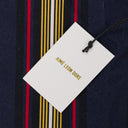 NAVY/WHITE PRINTED STRIPE BUTTON-DOWN SHIRT