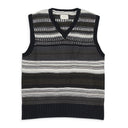 BLACK STRIPED SWEATER VEST