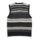 BLACK STRIPED SWEATER VEST