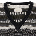 BLACK STRIPED SWEATER VEST