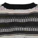 BLACK STRIPED SWEATER VEST