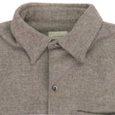 CREAM MERINO WOOL BUTTON-DOWN SHIRT