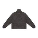 GRAY DONEGAL HALF-ZIP WORK JACKET