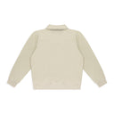 WHITE NEW BALANCE FLEECE POPOVER WORK JACKET
