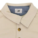 WHITE NEW BALANCE FLEECE POPOVER WORK JACKET